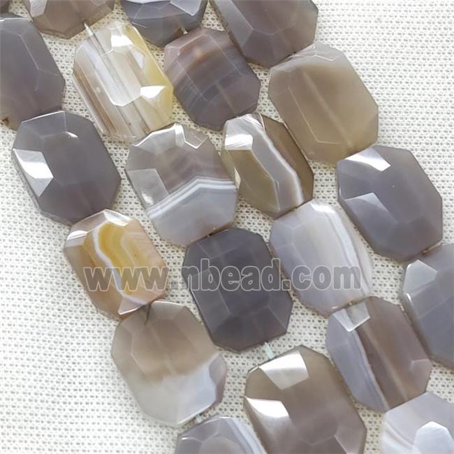 Natural Agate Beads Faceted Slice