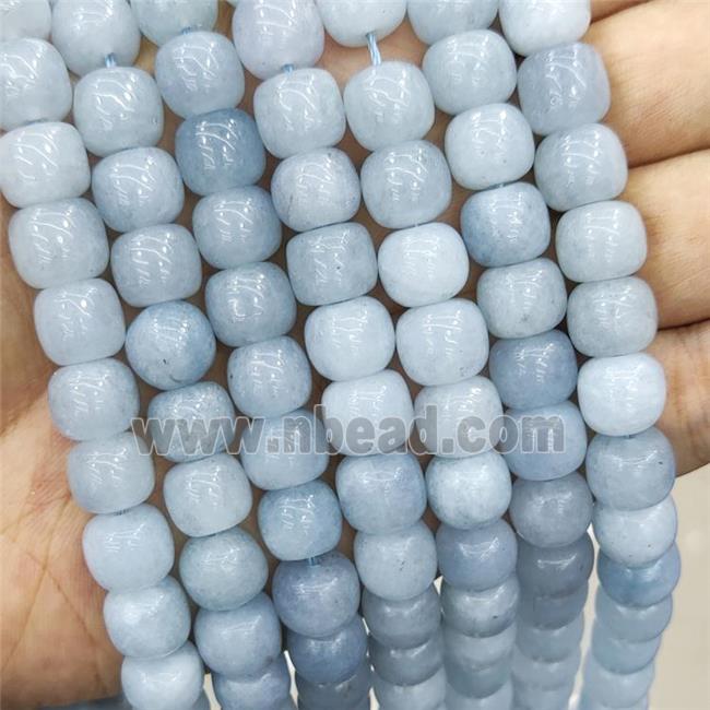 Blue Jade Drum Beads Dye