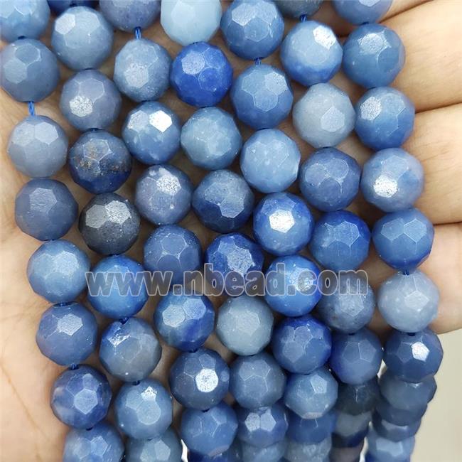 Blue Aventurine Beads Faceted Round