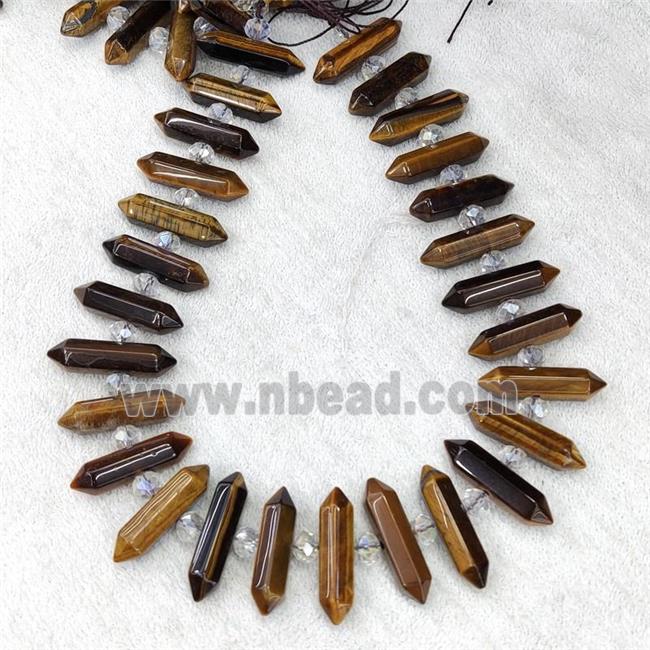 Tiger Eye Bullet Beads