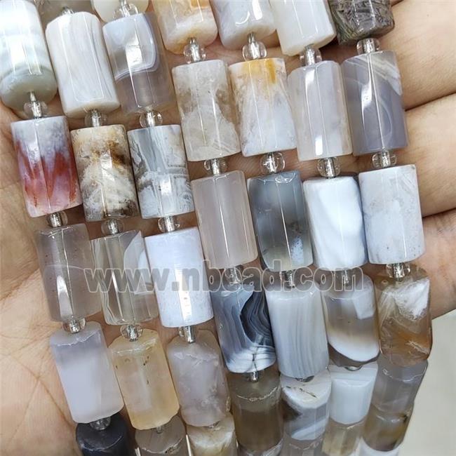 Botswana Agate Beads Faceted Tube