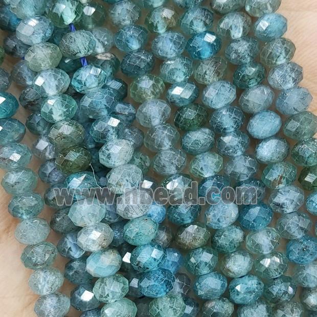 Blue Apatite Beads Faceted Rondelle