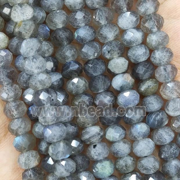 Natural Labradorite Beads Faceted Rondelle