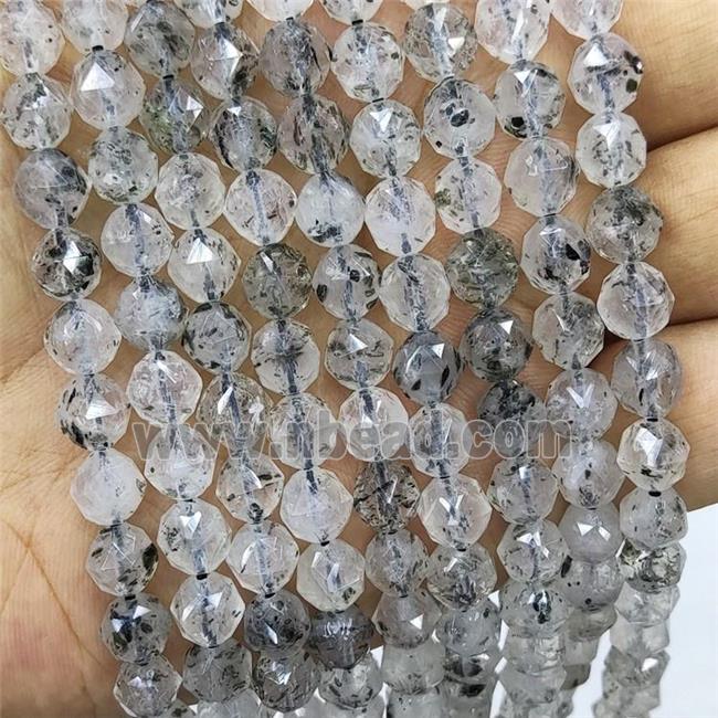 Natural Super7 Quartz Beads Black Bicone