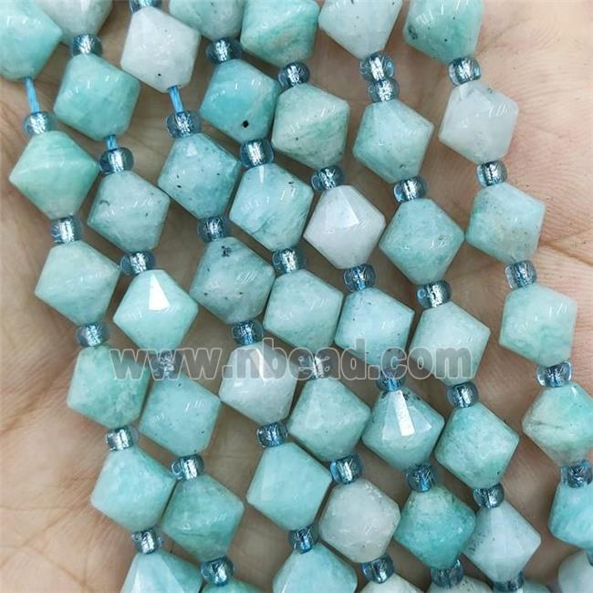 Green Amazonite Beads Bicone