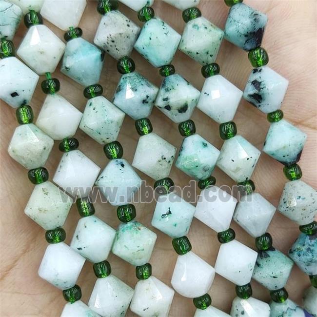 Green Kiwi Jasper Beads Bicone