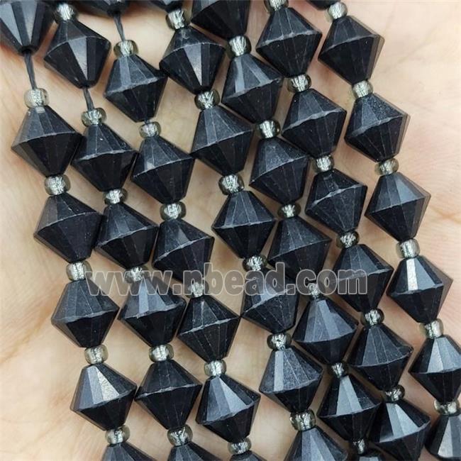 Black Shungite Beads Bicone