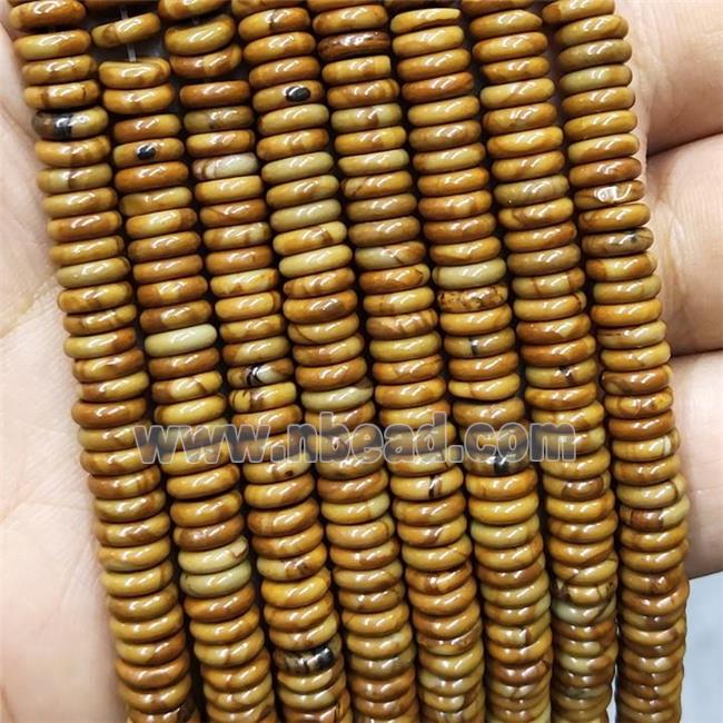 Wooden Lace Jasper Heishi Beads