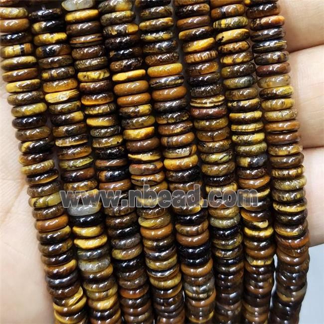 Natural Tiger Eye Beads Heishi Yellow