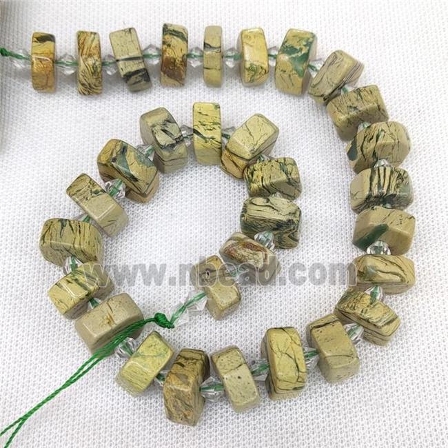 Natural Verdite Heishi Beads Cut