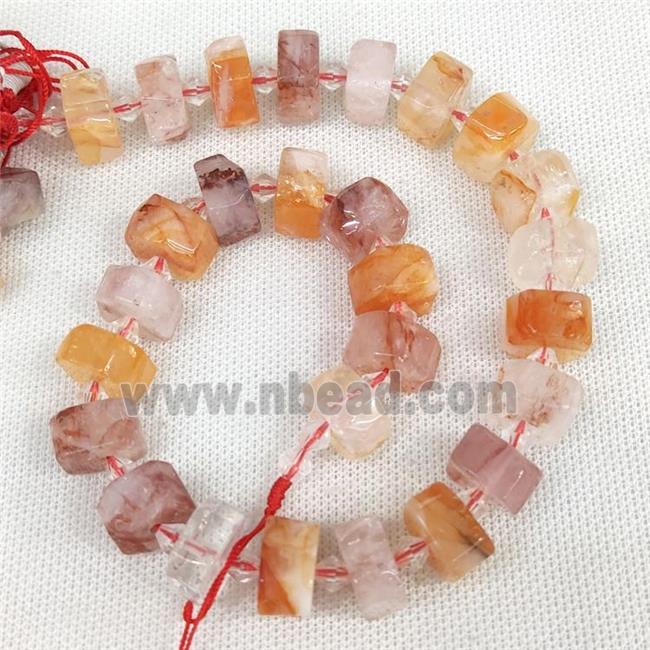 Natural Iron Quartz Heishi Beads Ferruginous Red