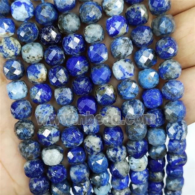 Natural Lapis Lazuli Beads Blue Faceted Cube