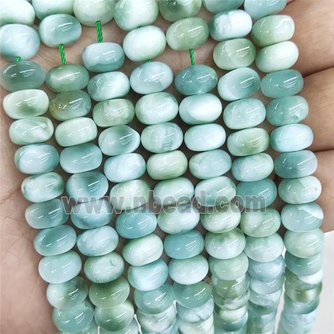 Natural Brazilian Peacock Angelite Beads Rondelle Green