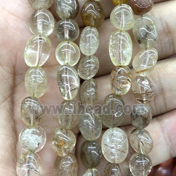 Natural Gold Rutilated Quartz Chip Beads Freeform