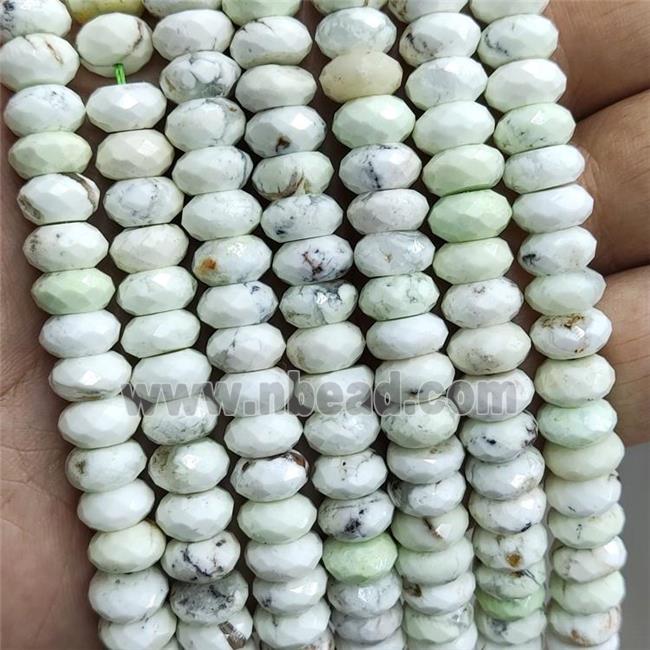 Natural Lemon Jade Beads Faceted Rondelle Olive