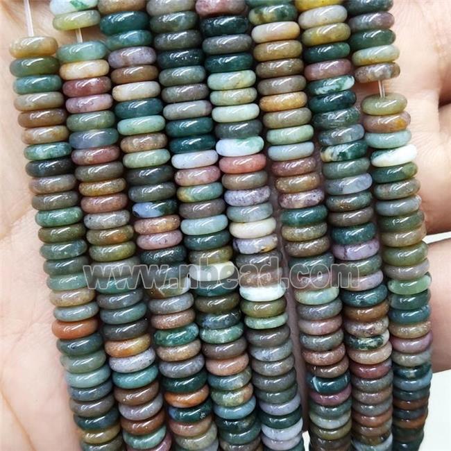 Natural Indian Agate Heishi Beads Multicolor