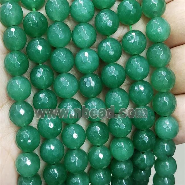 Green Aventurine Beads Faceted Round