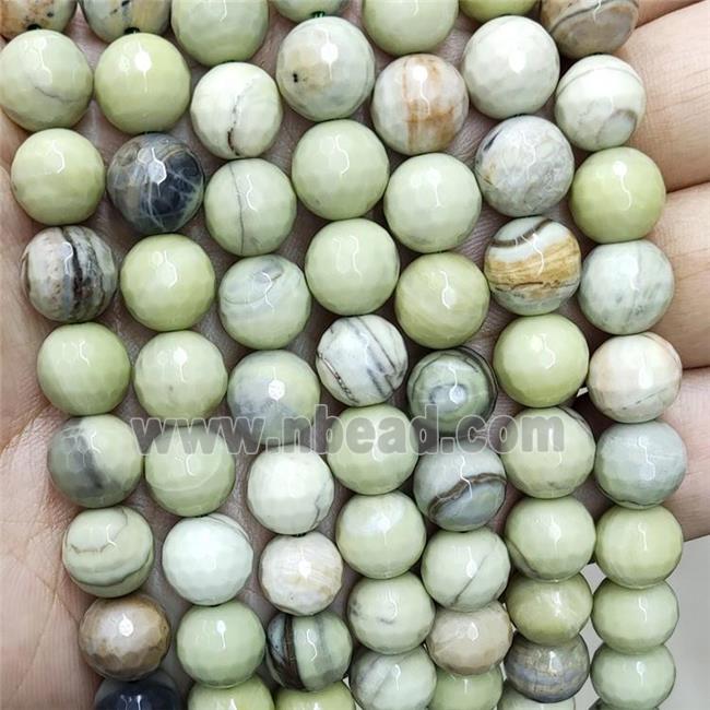 Australian Butter Jasper Beads Olive Faceted Round