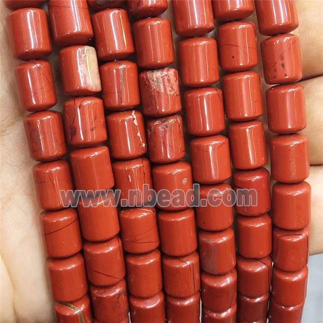 Natural Red Jasper Column Beads Tube