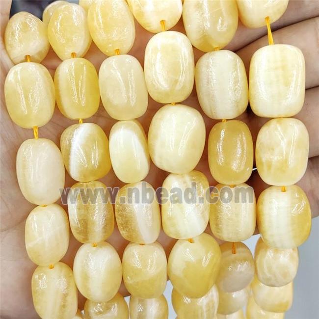 Natural Yellow Calcite Beads Barrel