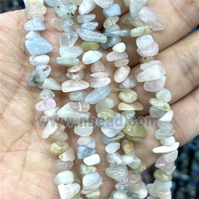 Morganite Chip Beads Multicolor Freeform