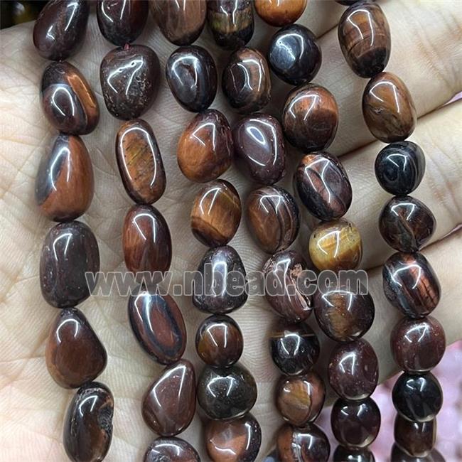 Red Tiger Eye Stone Chips Beads Freeform