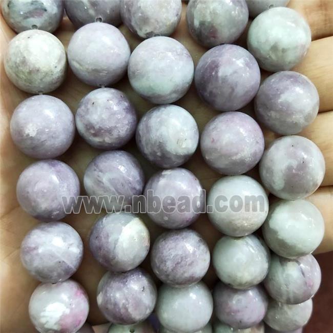 Natural Plum Blossom Tourmaline Beads Smooth Round