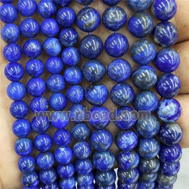 Natural Lapis Lazuli Beads Blue Smooth Round