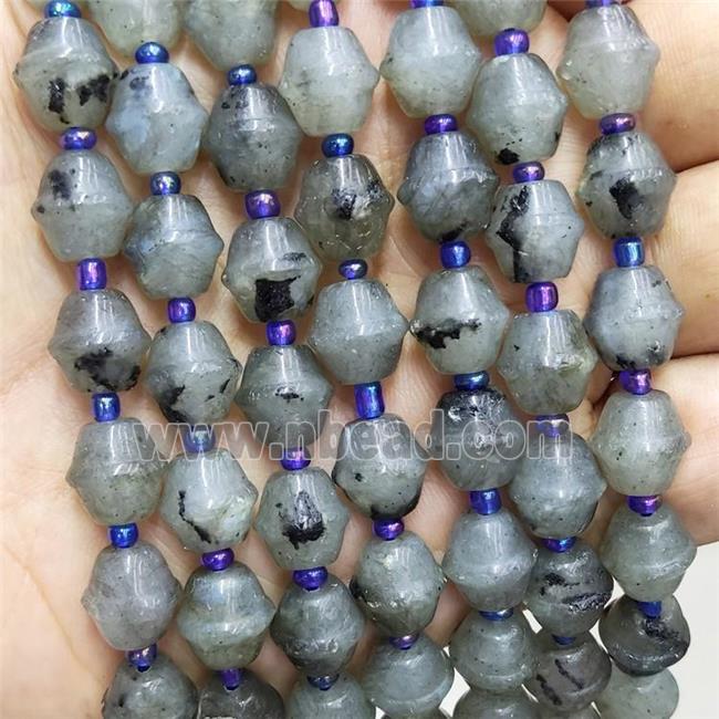 Natural Labradorite Beads Bicone