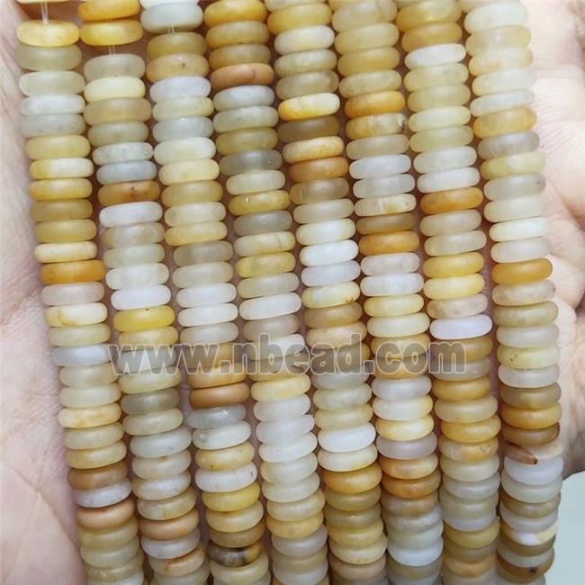 Natural Yellow Aventurine Heishi Beads Matte