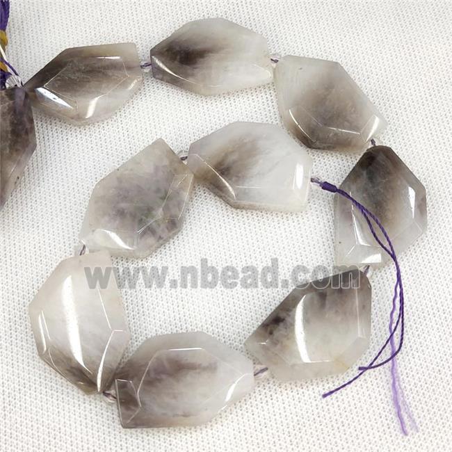 Natural Quartz Slice Beads