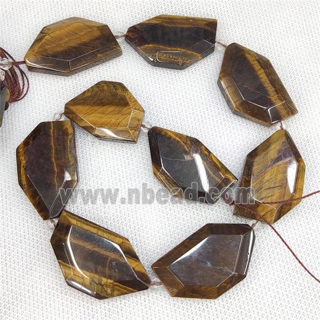 Natural Tiger Eye Stone Slice Beads