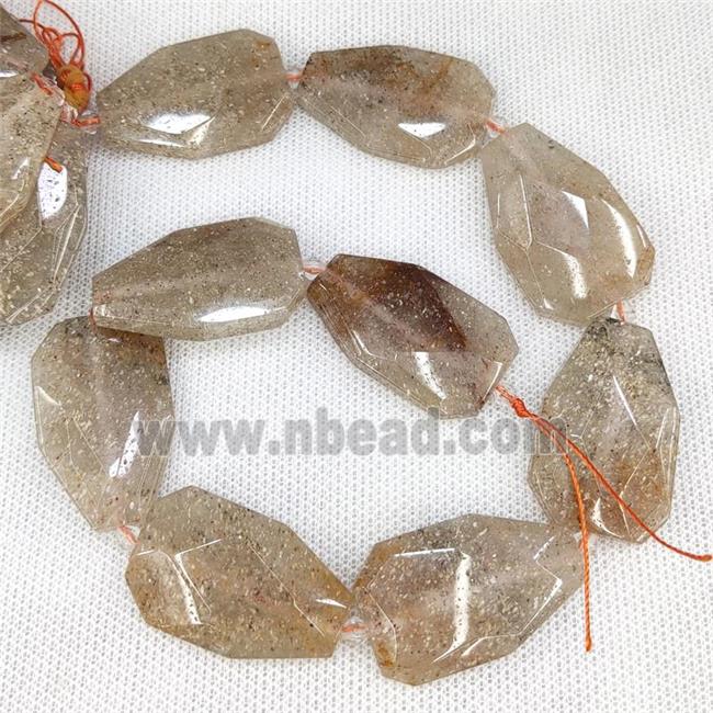 Natural Strawberry Quartz Teardrop Beads