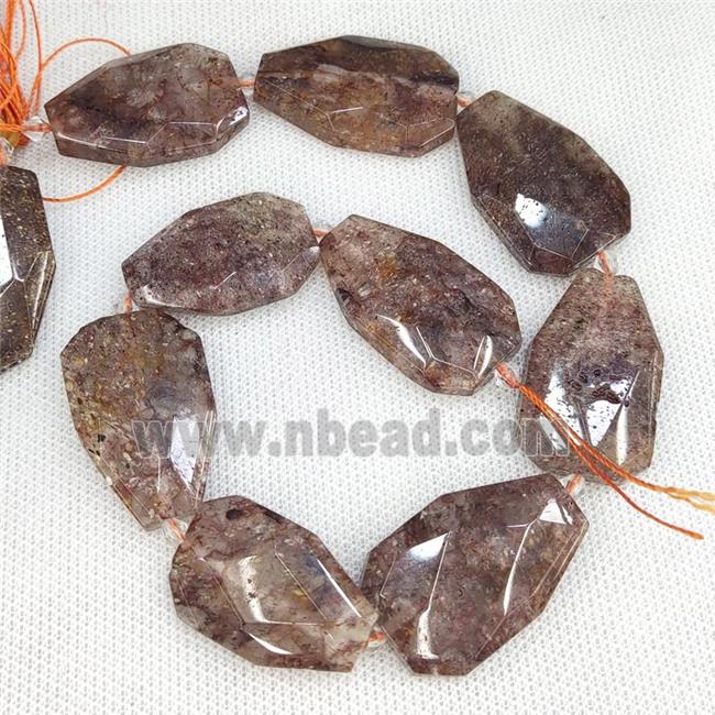 Natural Strawberry Quartz Teardrop Beads