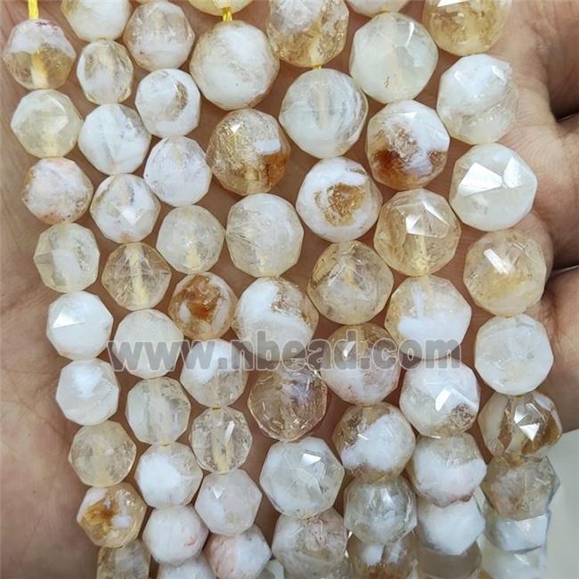 Natural Citrine Beads Yellow Cut Round