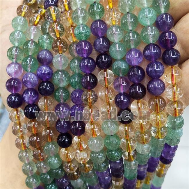 Natural Gemstone Beads Smooth Round Mixed