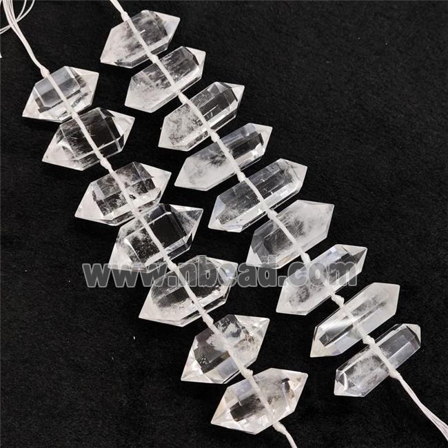 Natural Clear Quartz Bullet Beads Point