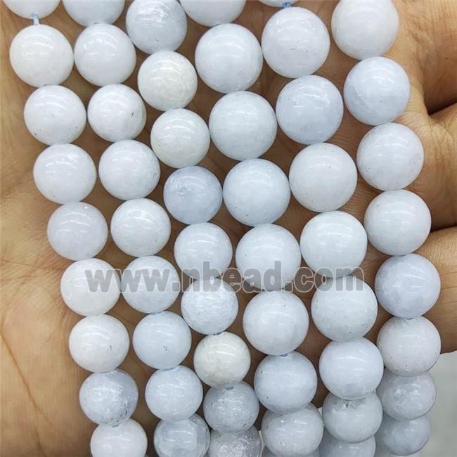 Natural Celestite Beads Blue Smooth Round