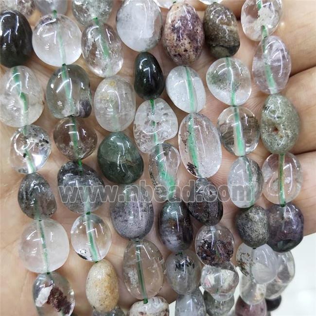 Natural Chlorite Quartz Chips Beads Green Freeform