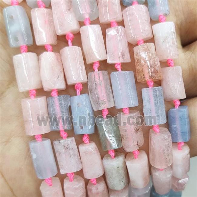 Natural Morganite Beads Multicolor Tube