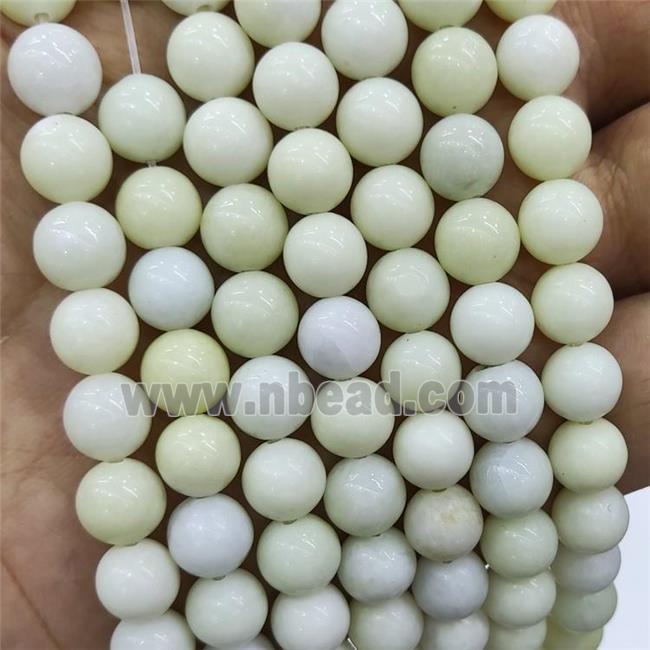 Ivory Jasper Beads Smooth Round