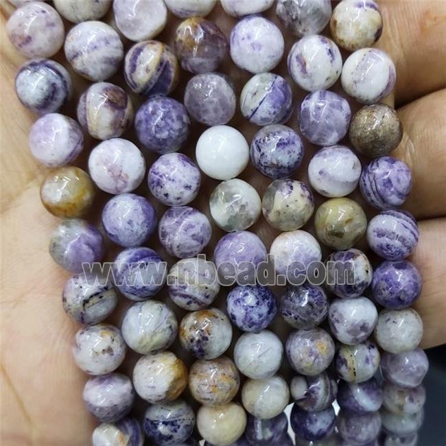 Purple Jasper Beads Smooth Round