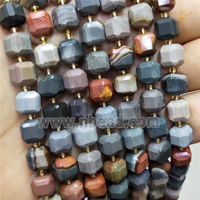 Natural Ocean Jasper Beads Faceted Cube