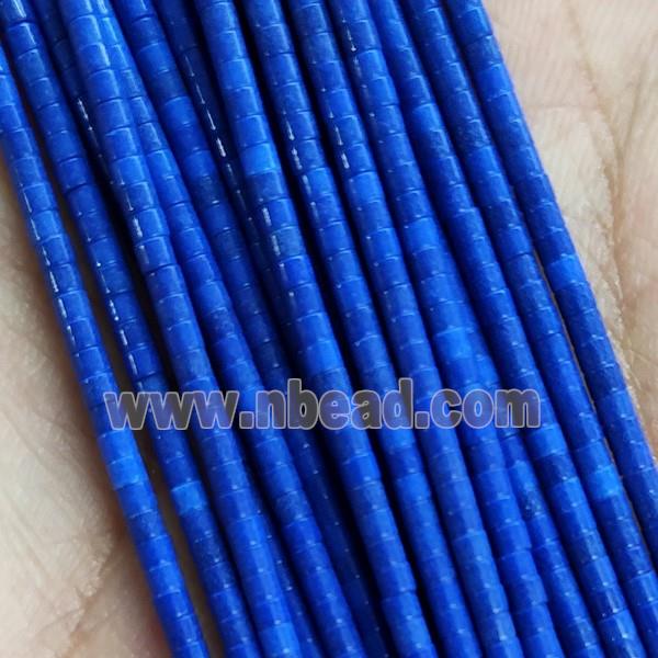 Royalblue Oxidative Agate Tube Beads