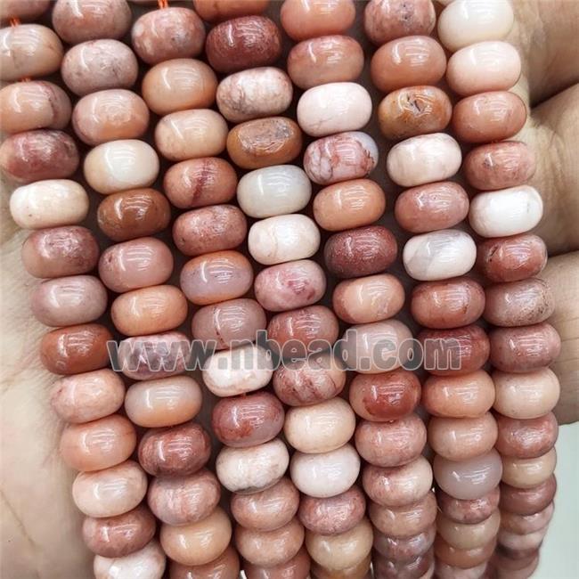 Peach Autumn Jasper Beads Smooth Rondelle