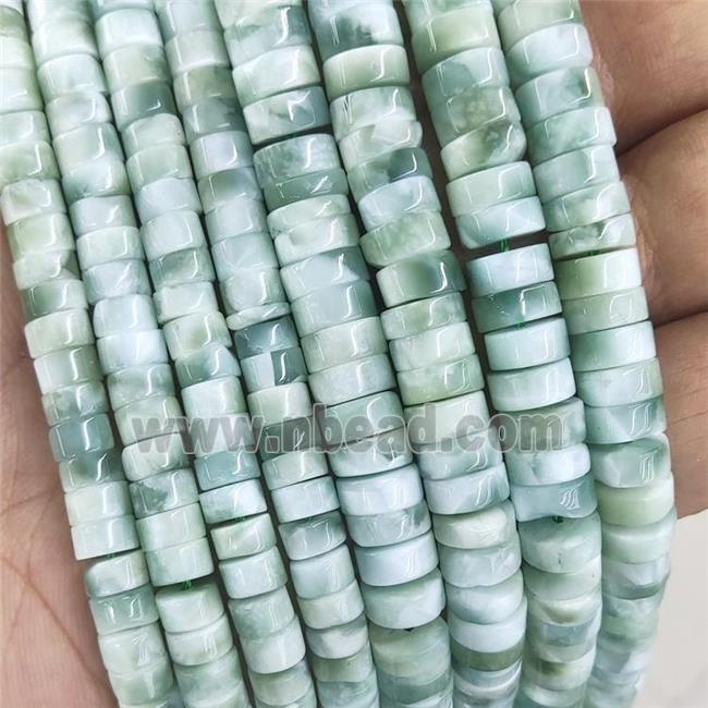 Peacock Angelite Heishi Beads Green B-Grade