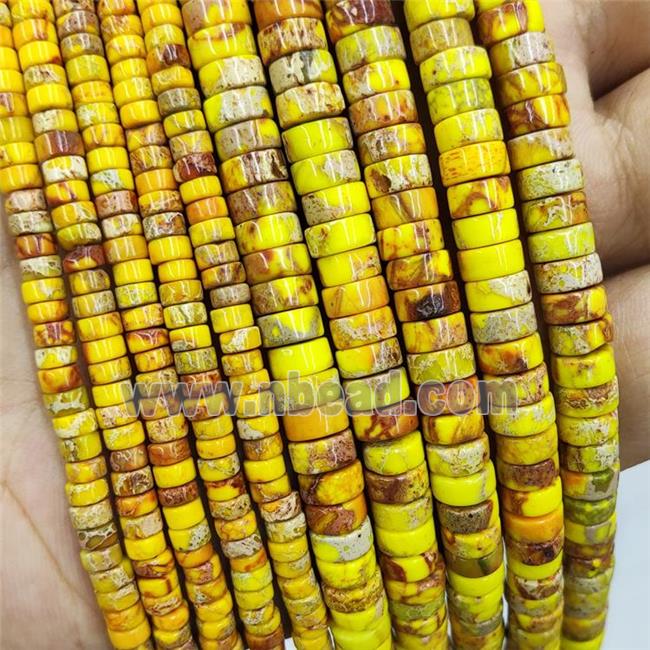 Yellow Imperial Jasper Heishi Beads Spacers