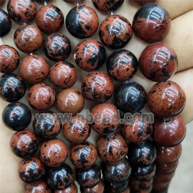 Natural Autumn Jasper Beads Red Smooth Round