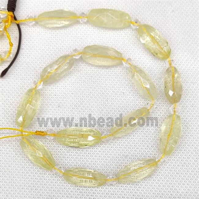 Natural Lemon Quartz Rice Beads Faceted