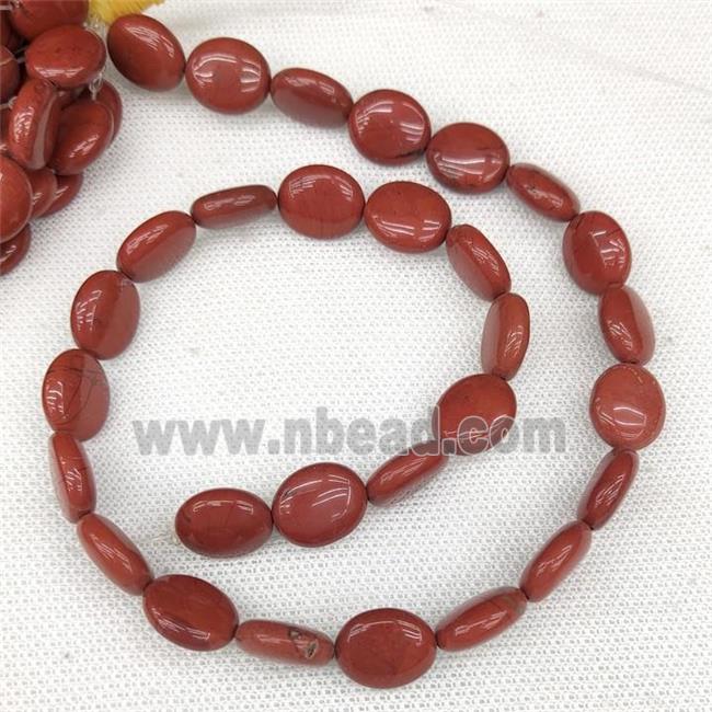 Natural Red Jasper Oval Beads